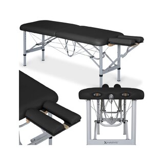Chiro UltraLux 19, pārnēsājamais hiropraktikas galds - melns