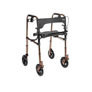 Rollators ar 4 riteņiem, bremzēm un sēdekli - DEFENDER
