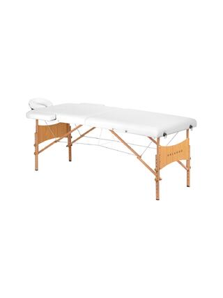 Salokāms masāžas galds Balance Lux koks 2 daļu 190x70 balts